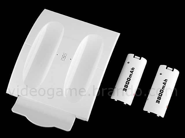 Wii Rechargeable Wireless Rechargeable Power Pack with Charger Stand