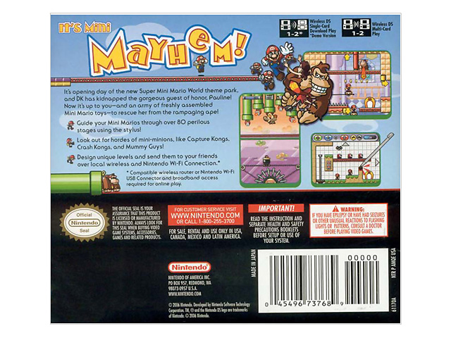 NDS Mario vs Donkey Kong 2:March of Minis (US)