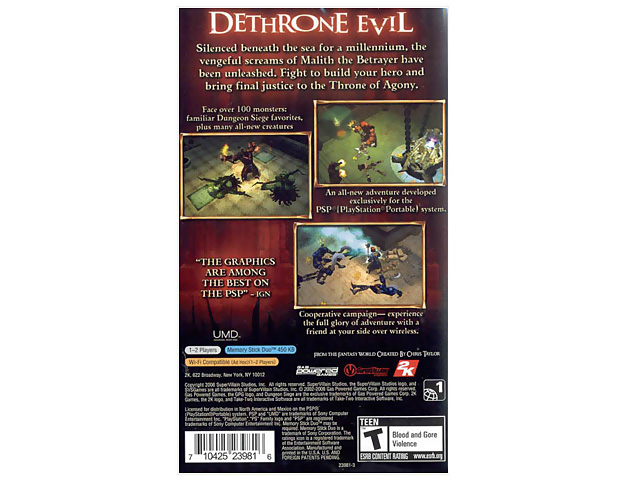 PSP Dungeon Siege:Throne of Agony(US)